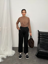 Beli Lastikli Scuba Kumaş Pantolon 8935 - Siyah